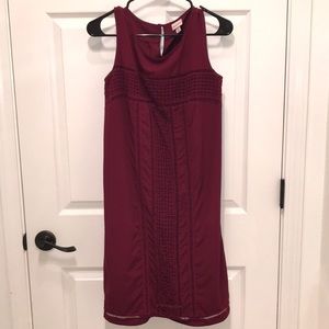 Sleeveless burgundy dress. Never worn, no tags